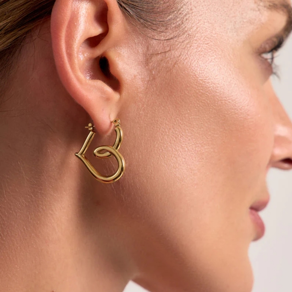 Stainless Steel Gold Hoop Earrings